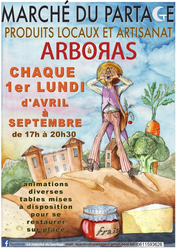 marché du partage à Arboras